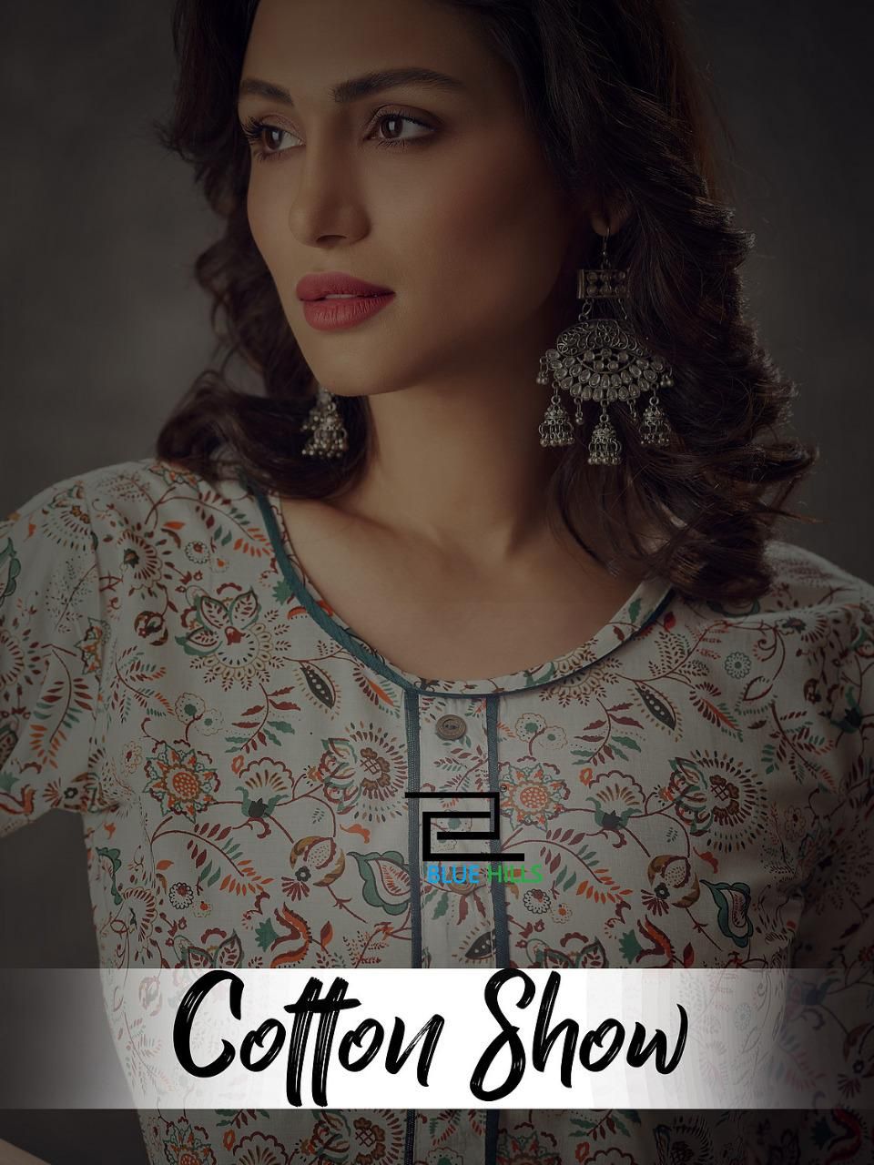 Blue Hills Cotton Show Cotton Printed Ethnic Wear Fancy Kurti With Pant Collection